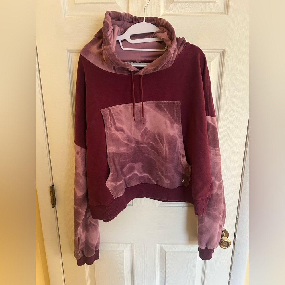 Buffbunny The Journey Collection- Maroon Tie Dye Cropped Sweatshirt size 3x